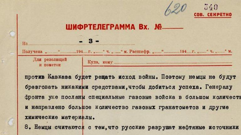 Рассекреченный документ разведки Рассекреченный документ разведки