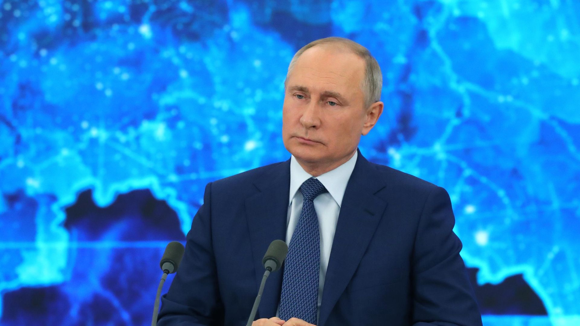 Президент РФ Владимир Путин на большой ежегодной пресс-конференции в режиме видеоконференции Президент РФ Владимир Путин на большой ежегодной пресс-конференции в режиме видеоконференции - РИА Новости, 1920, 18.12.2020
