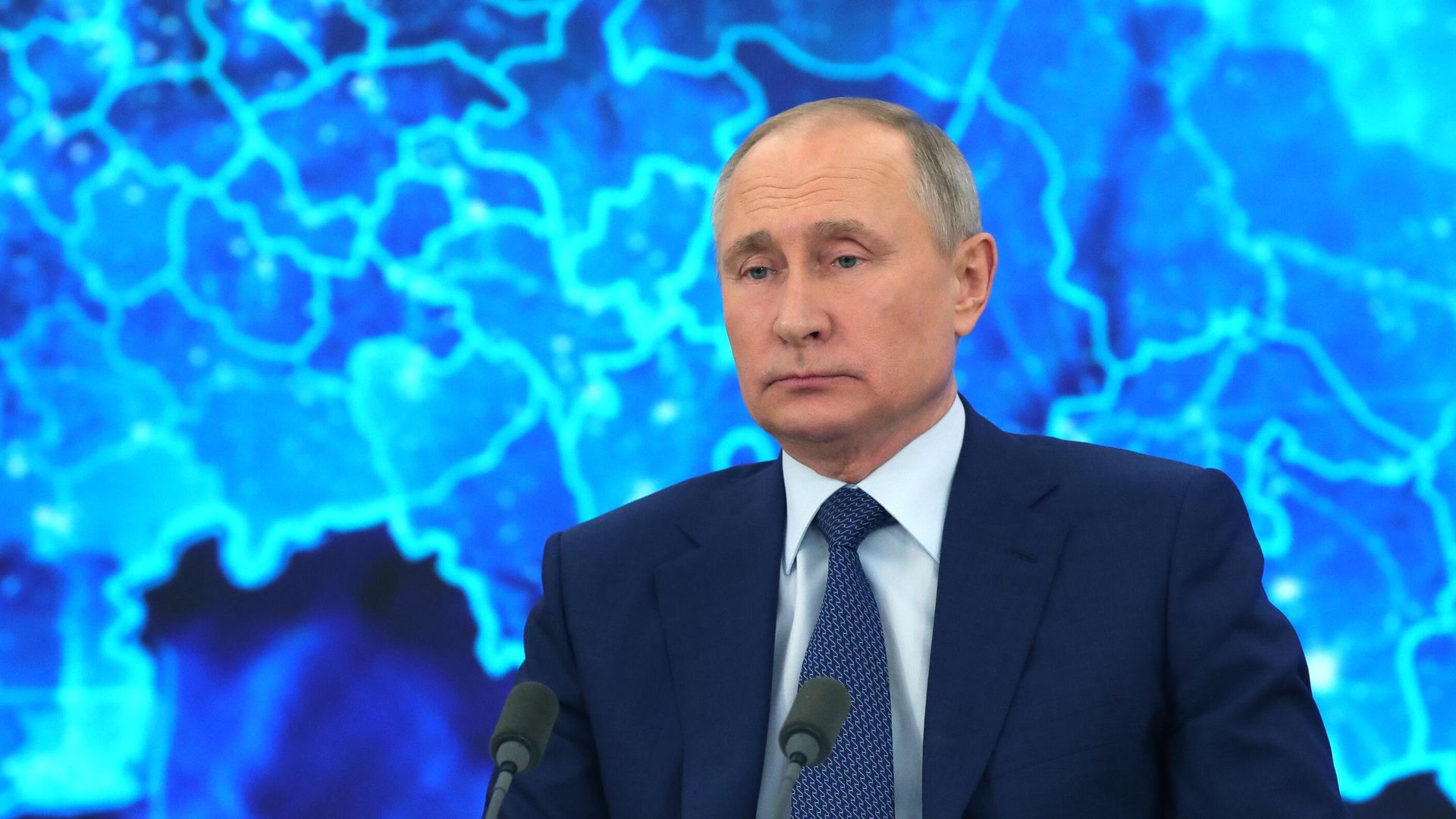 Президент РФ Владимир Путин на большой ежегодной пресс-конференции в режиме видеоконференции Президент РФ Владимир Путин на большой ежегодной пресс-конференции в режиме видеоконференции - РИА Новости, 1920, 17.12.2020