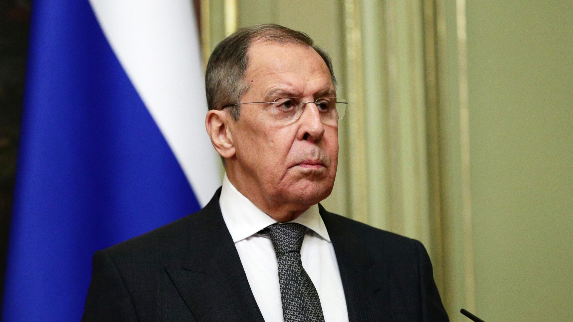 Министр иностранных дел РФ Сергей Лавров во время пресс-конференции по итогам переговоров с министром иностранных дел Сирии Фейсалом Микдадом Министр иностранных дел РФ Сергей Лавров во время пресс-конференции по итогам переговоров с министром иностранных дел Сирии Фейсалом Микдадом - РИА Новости, 1920, 18.01.2021