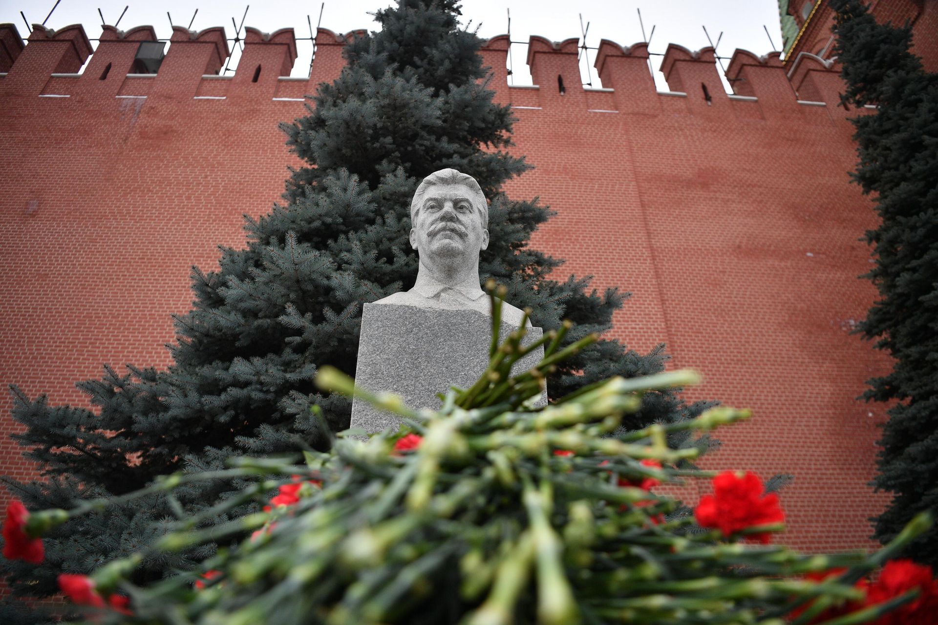 Цветы у мемориального захоронения И. В. Сталина у Кремлевской стены на Красной площади, возложенные в день 141-й годовщины со дня рождения И. В. Сталина Цветы у мемориального захоронения И. В. Сталина у Кремлевской стены на Красной площади, возложенные в день 141-й годовщины со дня рождения И. В. Сталина - РИА Новости, 1920, 22.12.2020