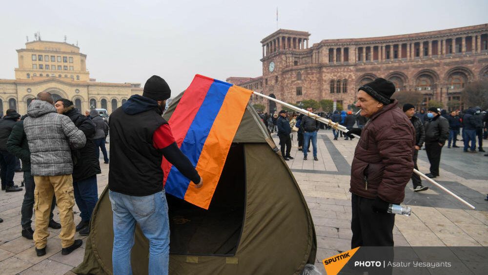 Участники акции протеста в Ереване Участники акции протеста в Ереване - РИА Новости, 1920, 22.12.2020