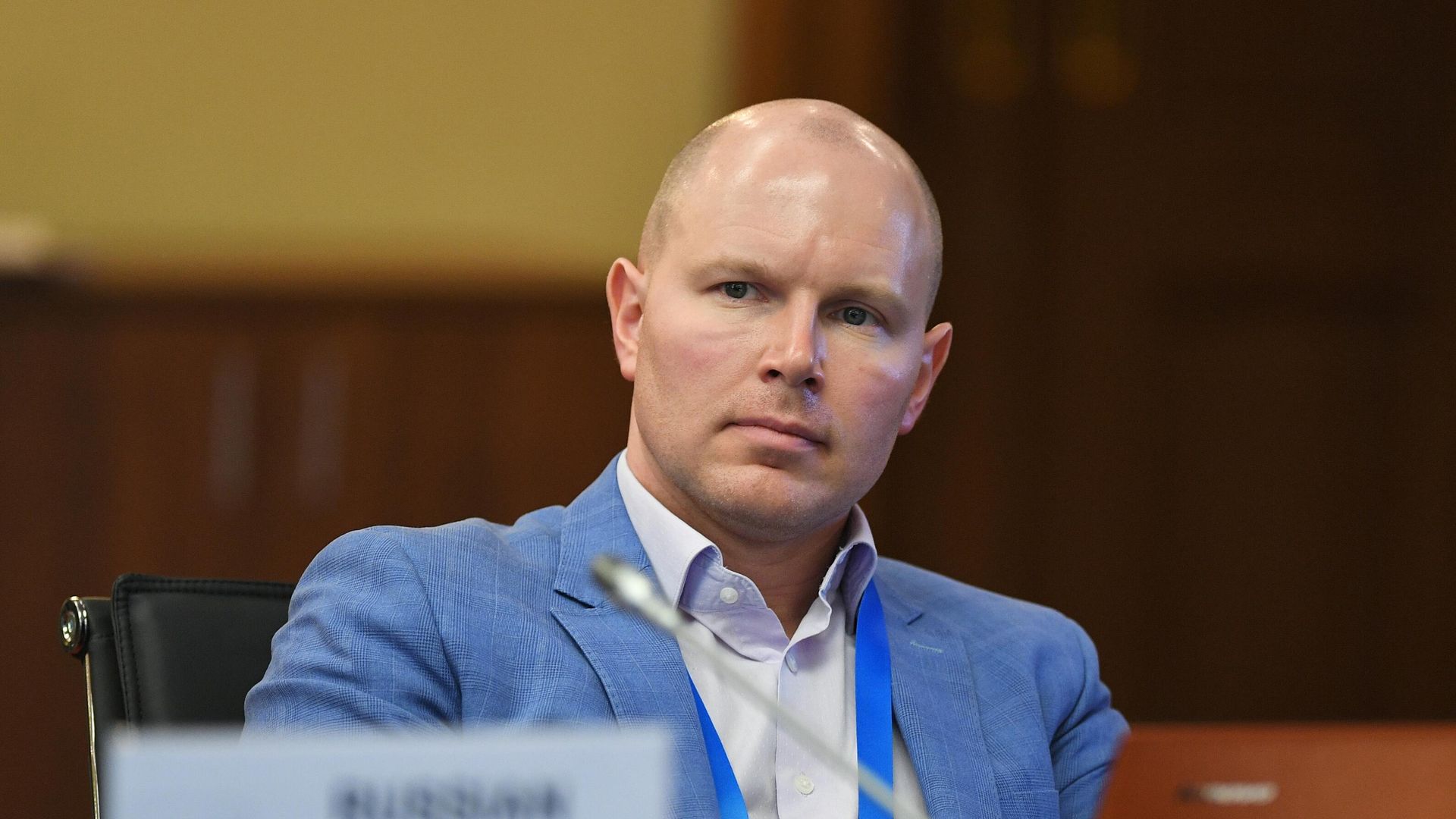 Председатель Общественной потребительской инициативы Олег Павлов во время круглого стола - РИА Новости, 1920, 23.12.2020