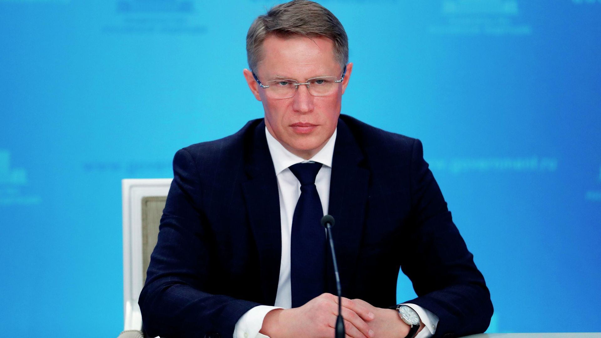 Министр здравоохранения РФ Михаил Мурашко во время брифинга в доме Правительства РФ - РИА Новости, 1920, 19.01.2021