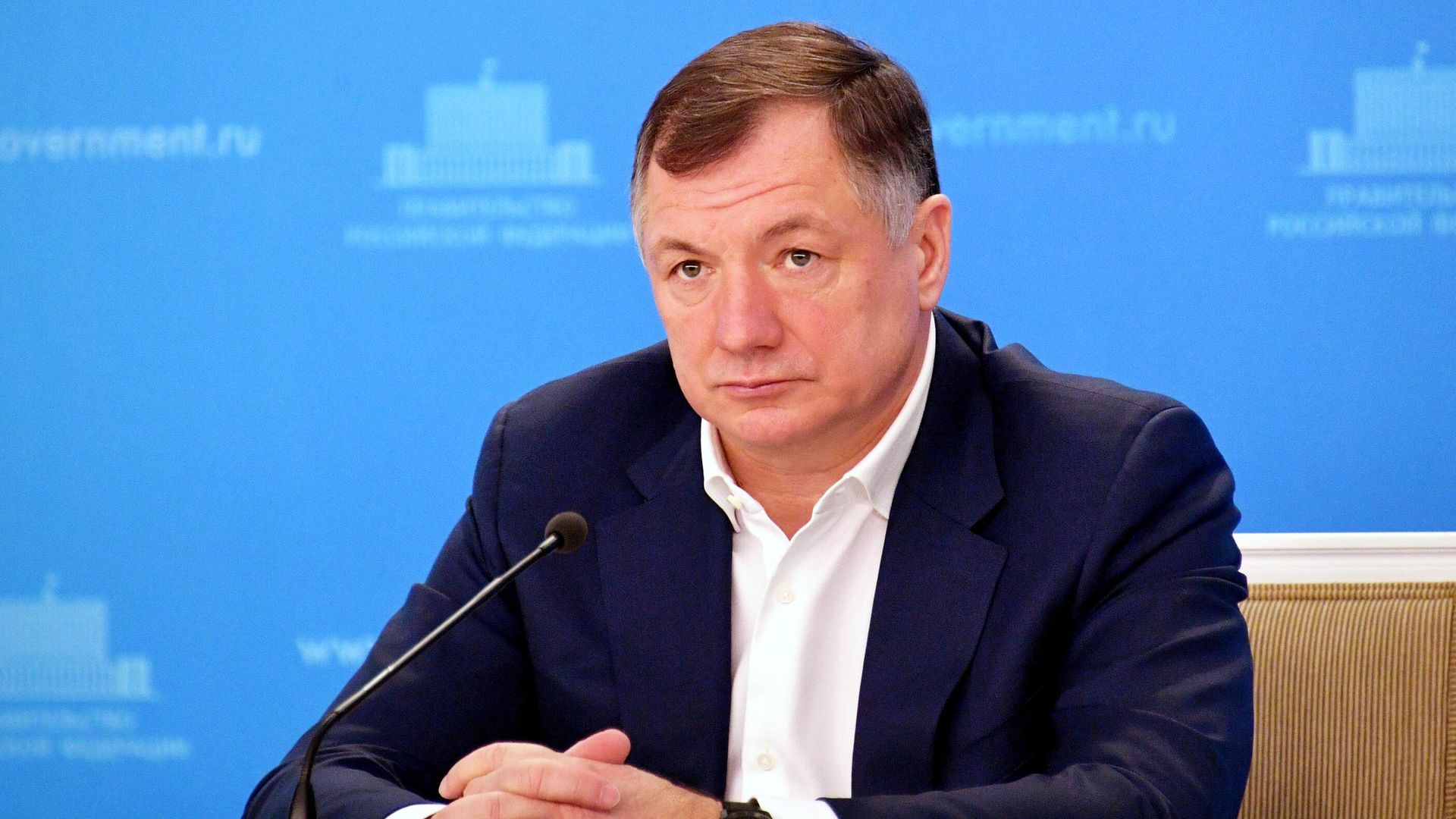Заместитель председателя правительства РФ Марат Хуснуллин во время брифинга Заместитель председателя правительства РФ Марат Хуснуллин во время брифинга - РИА Новости, 1920, 30.08.2021