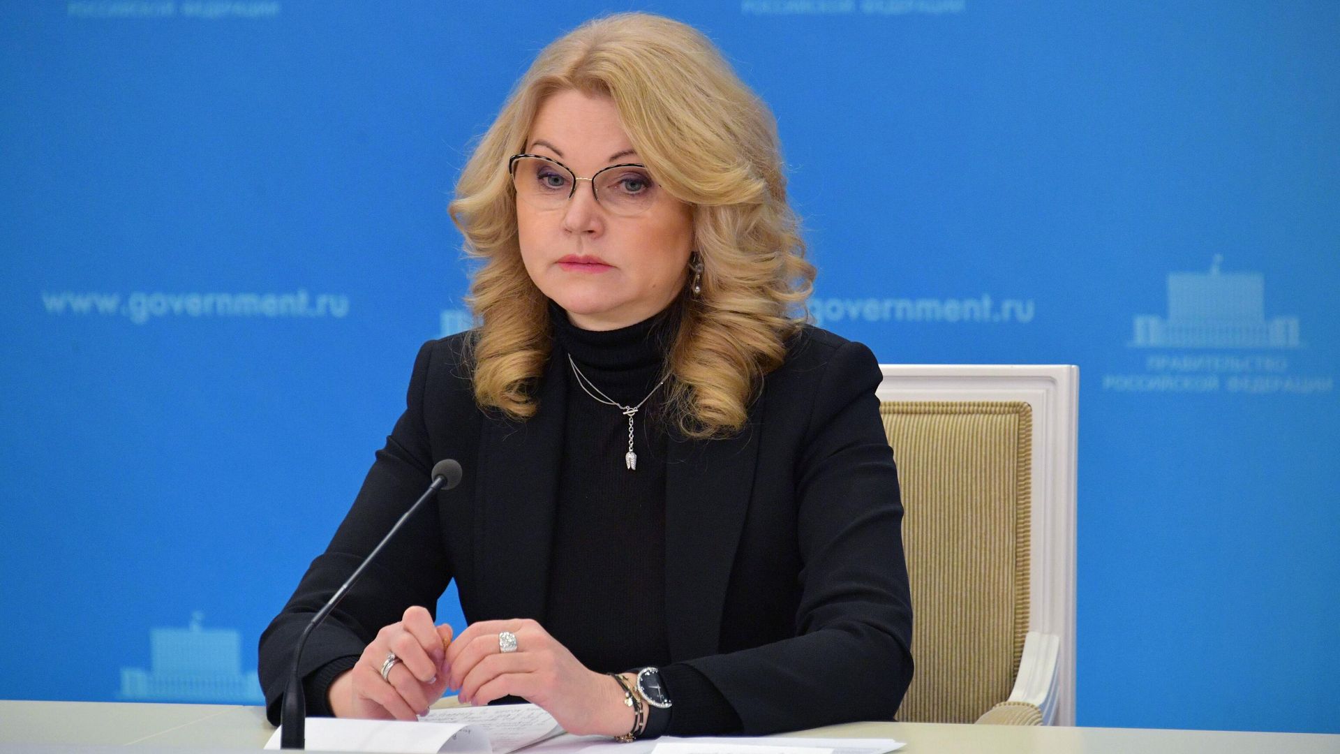 Заместитель председателя правительства РФ Татьяна Голикова во время брифинга в Доме правительства РФ - РИА Новости, 1920, 30.04.2021