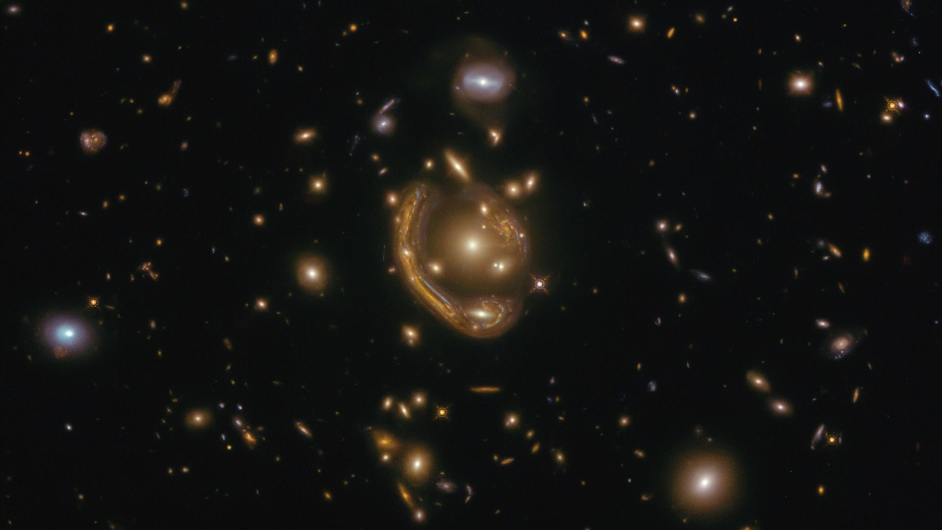 Галактика GAL-CLUS-022058s снятая телескопом Hubble - РИА Новости, 1920, 27.10.2021