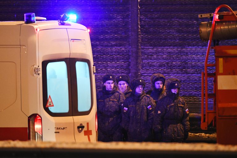 На месте ДТП с военными автобусами в Подмосковье На месте ДТП с военными автобусами в Подмосковье