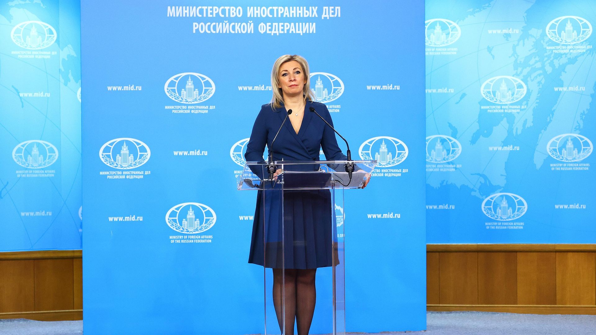 Официальный представитель Министерства иностранных дел России Мария Захарова во время брифинга в Москве - РИА Новости, 1920, 20.01.2021