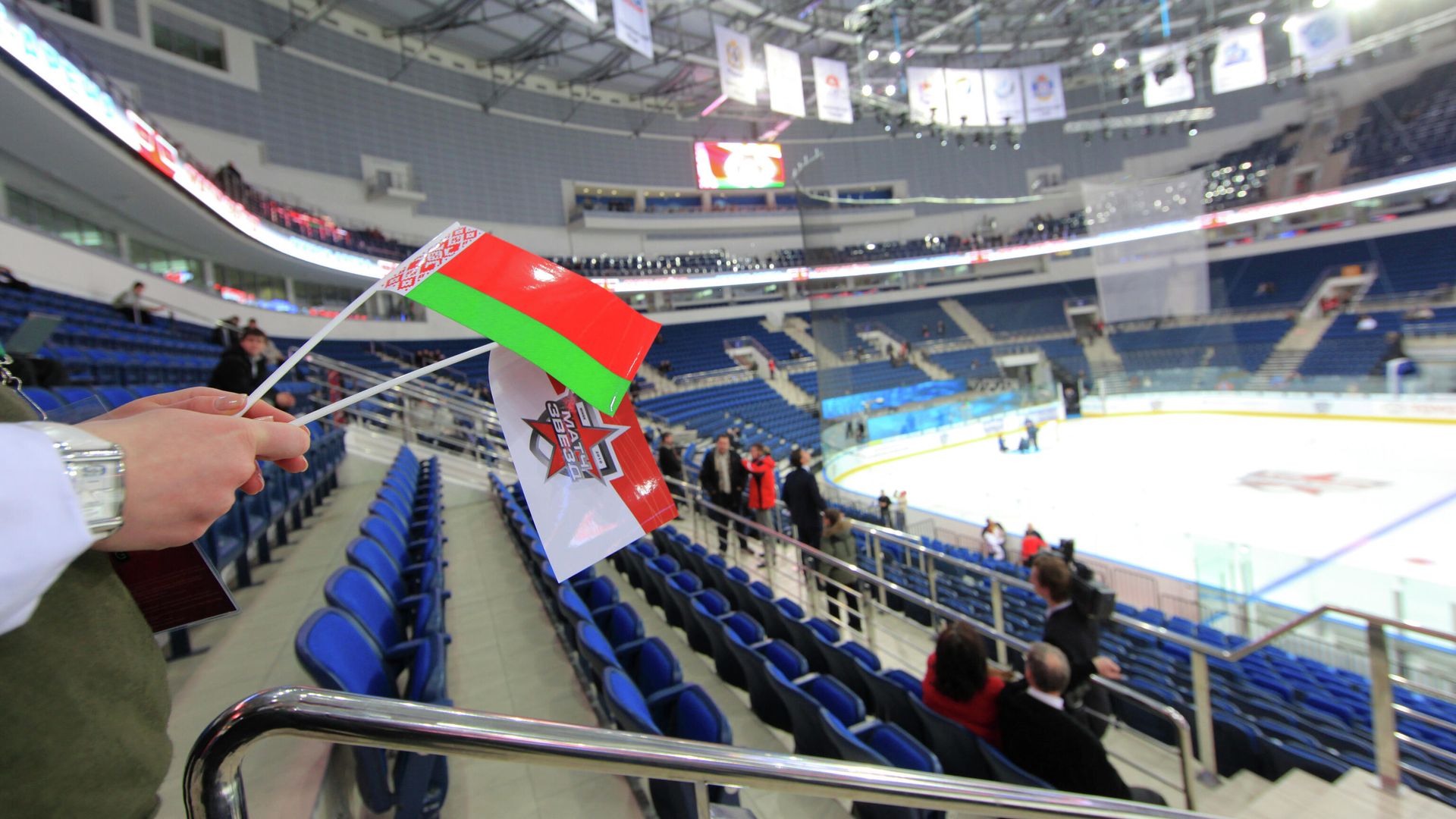 Ледовая арена нового спортивного комплекса Минск-Арена Ледовая арена нового спортивного комплекса Минск-Арена - РИА Новости, 1920, 11.02.2021