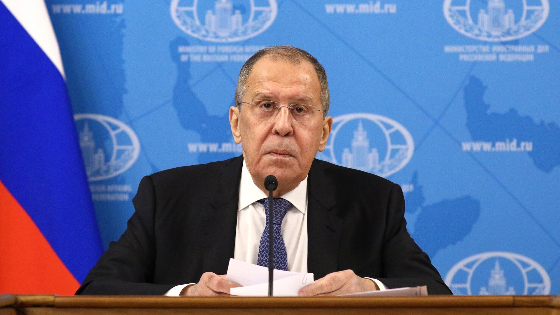 Министр иностранных дел РФ Сергей Лавров во время пресс-конференции по итогам деятельности российской дипломатии в 2020 году Министр иностранных дел РФ Сергей Лавров во время пресс-конференции по итогам деятельности российской дипломатии в 2020 году - РИА Новости, 1920, 26.01.2021