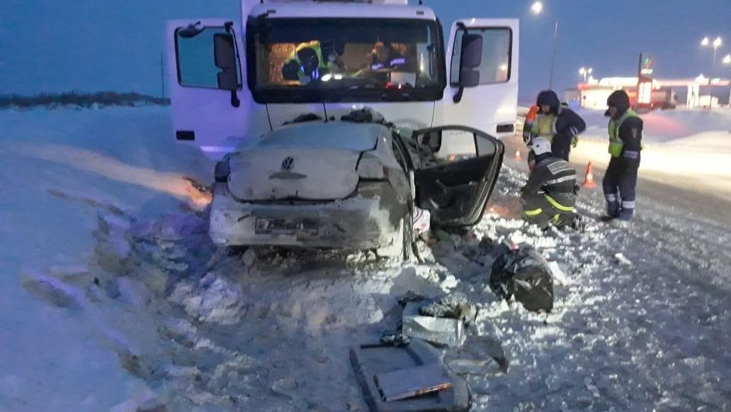 ДТП на трассе М-5 между посёлками Русский Юрмаш и Шамонино под Уфой - РИА Новости, 1920, 22.01.2021