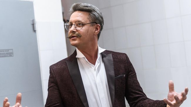 Актер Александр Макогон на съемке сериала Жестокий мир мужчин в Москве