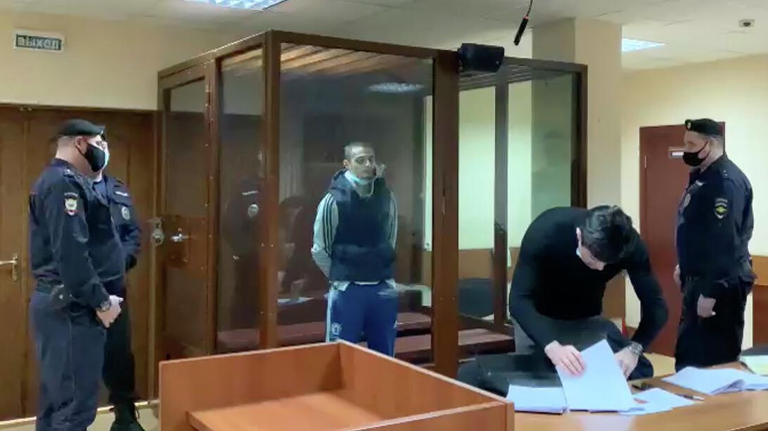 Сайд-Мухамад Джумаев в суде. Кадр видео Сайд-Мухамад Джумаев в суде. Кадр видео - РИА Новости, 1920, 19.08.2021