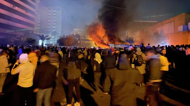 Демонстранты в Триполи