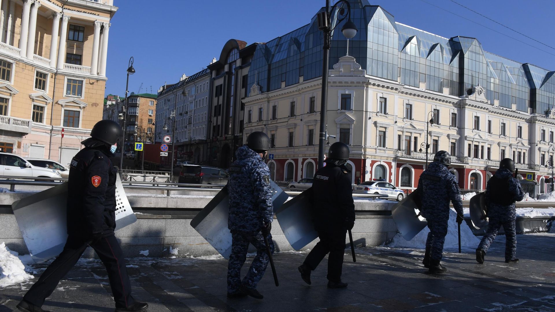 Несанкционированные акции протеста сторонников А. Навального Несанкционированные акции протеста сторонников А. Навального - РИА Новости, 1920, 31.01.2021