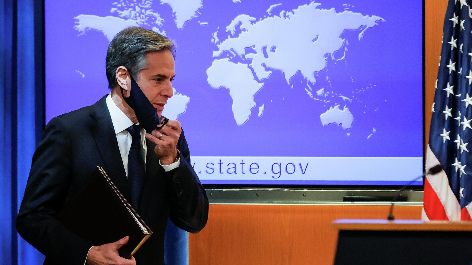 Первое выступление госсекретаря США Энтони Блинкена в Вашингтоне, США Первое выступление госсекретаря США Энтони Блинкена в Вашингтоне, США - РИА Новости, 1920, 01.02.2021