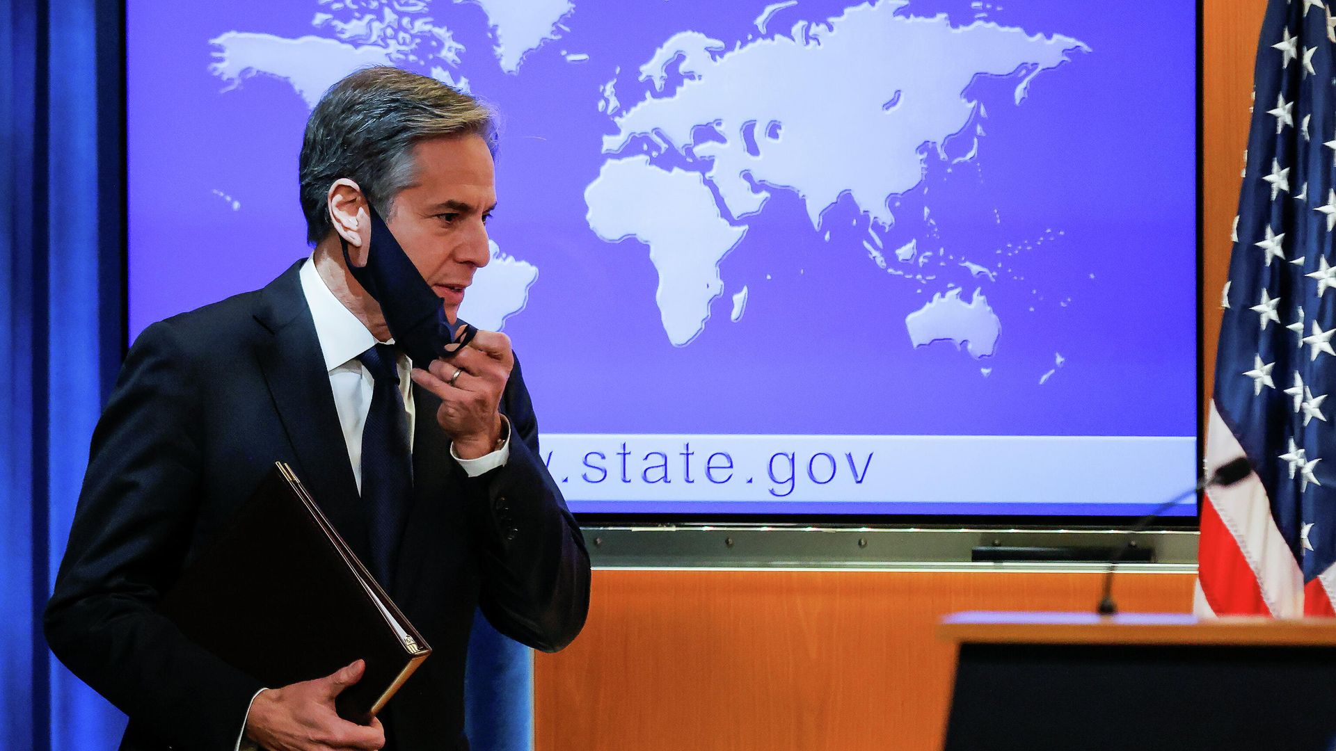 Первое выступление госсекретаря США Энтони Блинкена в Вашингтоне, США Первое выступление госсекретаря США Энтони Блинкена в Вашингтоне, США - РИА Новости, 1920, 01.02.2021