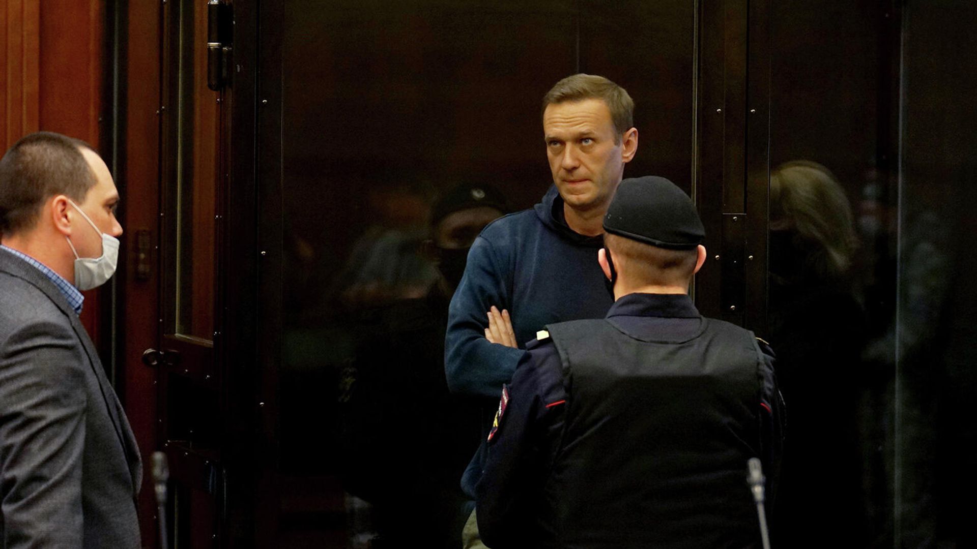 Алексей Навальный во время заседания Мосгорсуда Алексей Навальный во время заседания Мосгорсуда - РИА Новости, 1920, 02.02.2021