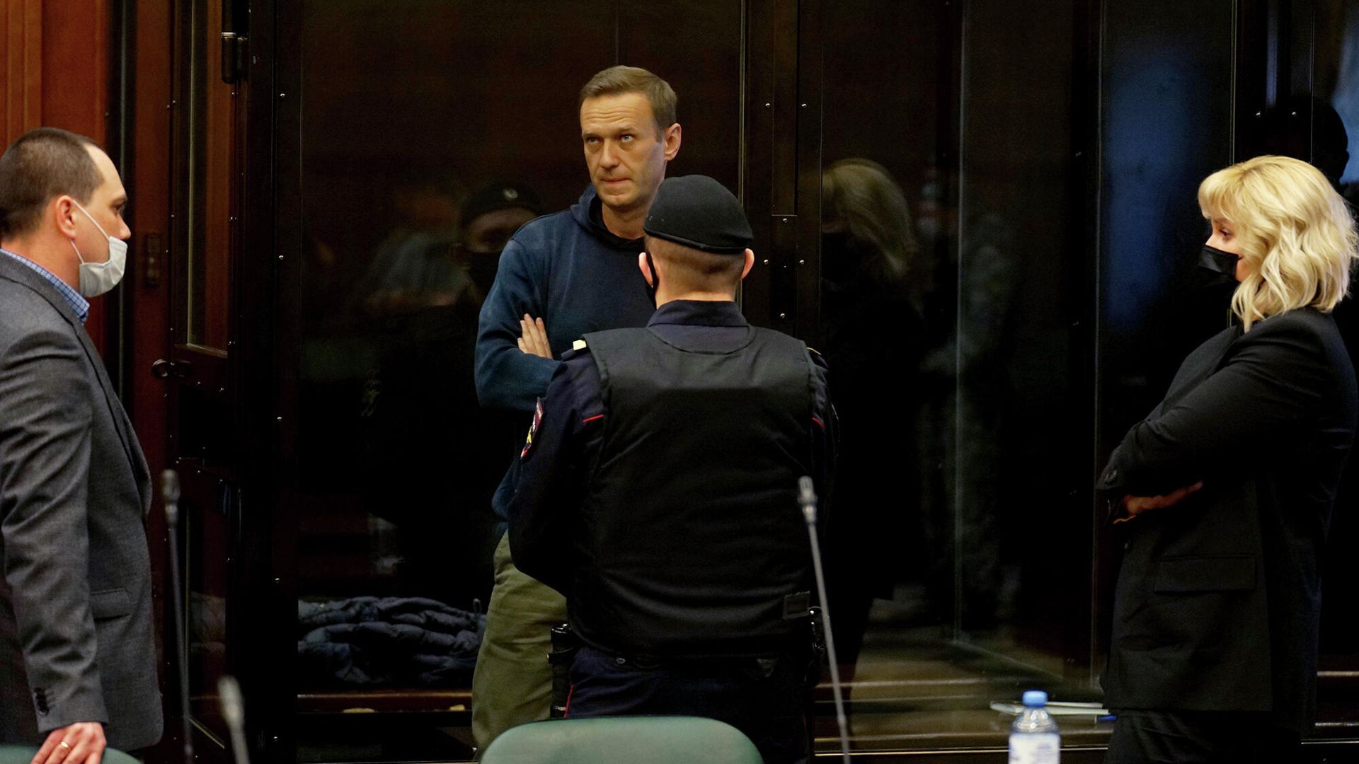 Алексей Навальный во время заседания Мосгорсуда Алексей Навальный во время заседания Мосгорсуда - РИА Новости, 1920, 02.02.2021