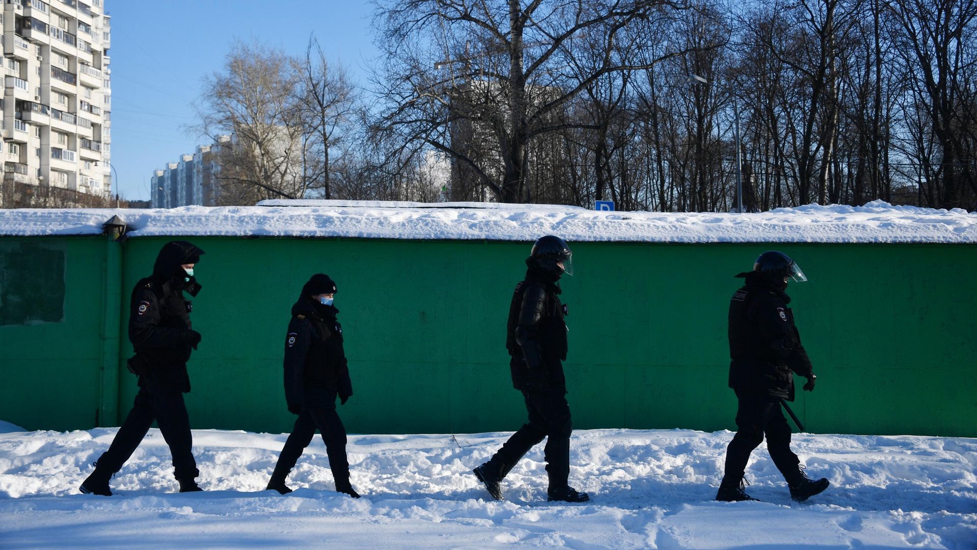 Сотрудники полиции в районе Московского городского суда Сотрудники полиции в районе Московского городского суда - РИА Новости, 1920, 03.02.2021