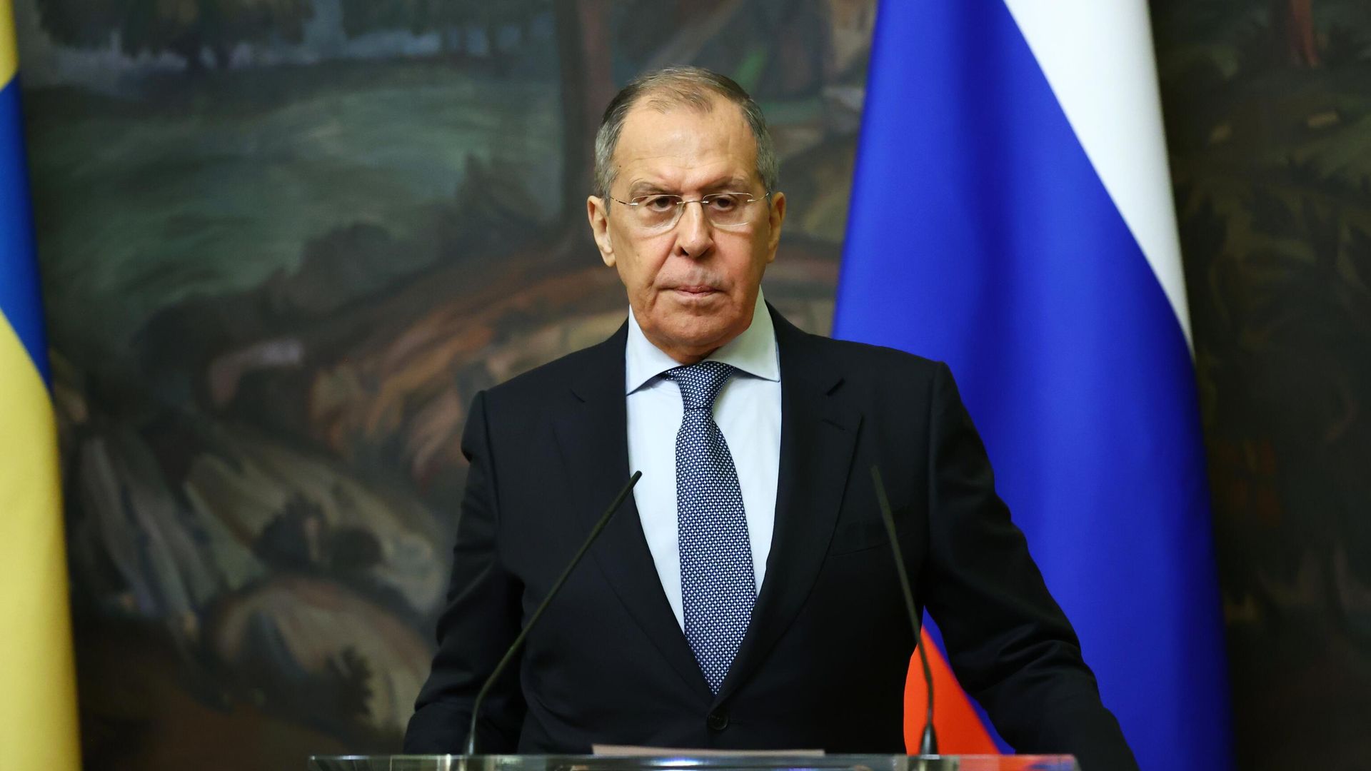 Министр иностранных дел Сергей Лавров на пресс-конференции по итогам встречи с Анн Линде - РИА Новости, 1920, 02.02.2021