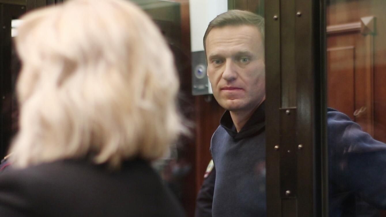 Алексей Навальный на заседании Московского городского суда. Кадр видео - РИА Новости, 1920, 03.02.2021