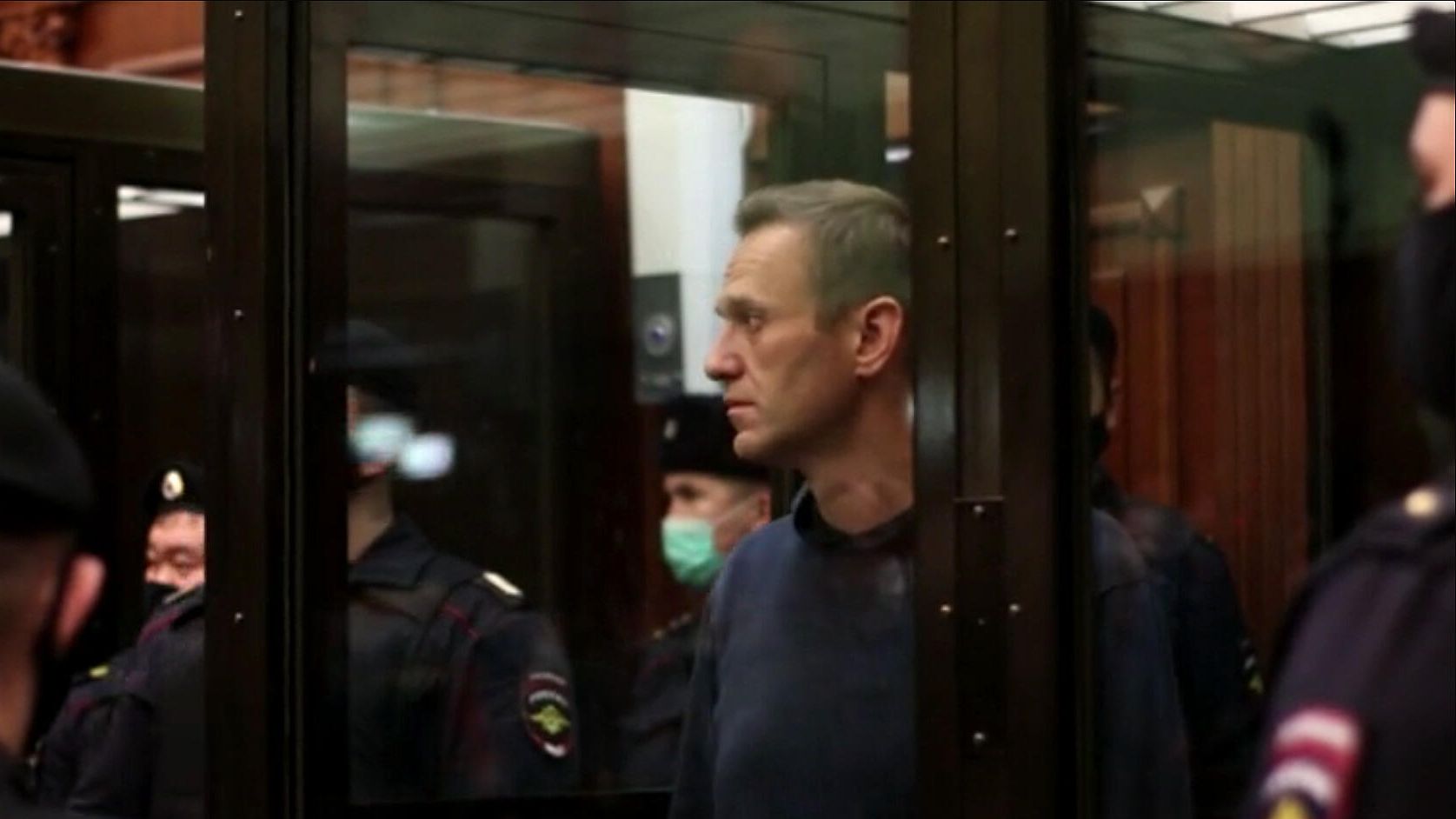 Оглашение приговора Алексею Навальному в Московском городском суде. Кадр видео Оглашение приговора Алексею Навальному в Московском городском суде. Кадр видео - РИА Новости, 1920, 03.02.2021