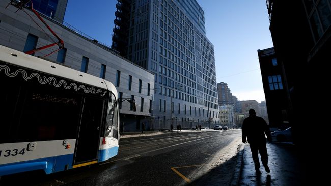 Остановка общественного транспорта в Москве