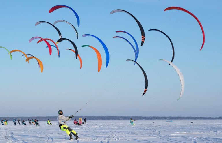 Зимний кайтинг в Карелии Зимний кайтинг в Карелии