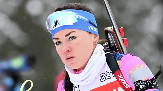 Лариса Куклина (Россия) на тренировке перед началом соревнований на чемпионате мира по биатлону в словенской Поклюке. Лариса Куклина (Россия) на тренировке перед началом соревнований на чемпионате мира по биатлону в словенской Поклюке.