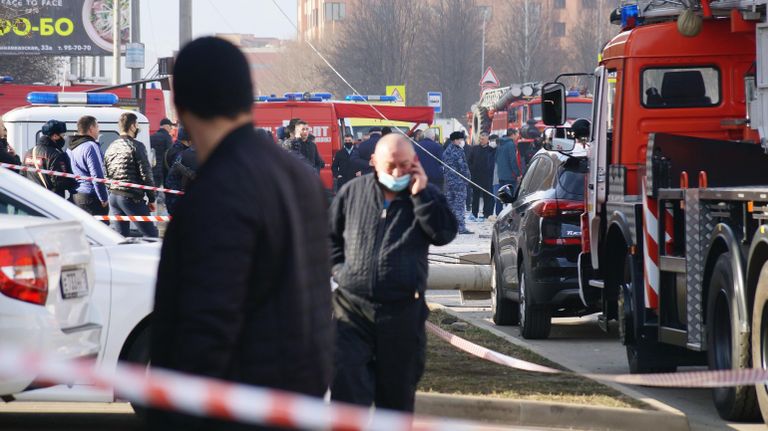 Ситуация на месте взрыва в супермаркете на улице Гагкаева во Владикавказе Ситуация на месте взрыва в супермаркете на улице Гагкаева во Владикавказе