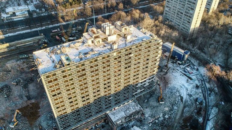 Демонтаж 20-этажного здания гостиницы Корстон Демонтаж 20-этажного здания гостиницы Корстон