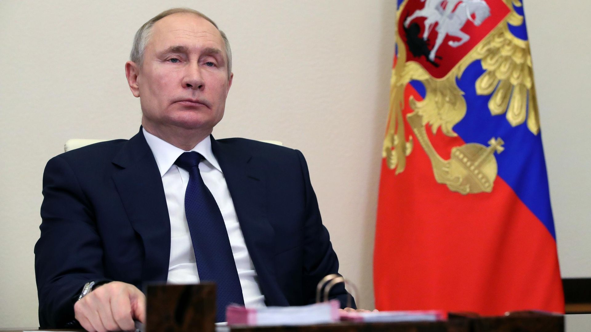 Президент РФ Владимир Путин в режиме видеоконференции проводит встречу с руководителями фракций Государственной Думы РФ Президент РФ Владимир Путин в режиме видеоконференции проводит встречу с руководителями фракций Государственной Думы РФ - РИА Новости, 1920, 17.02.2021
