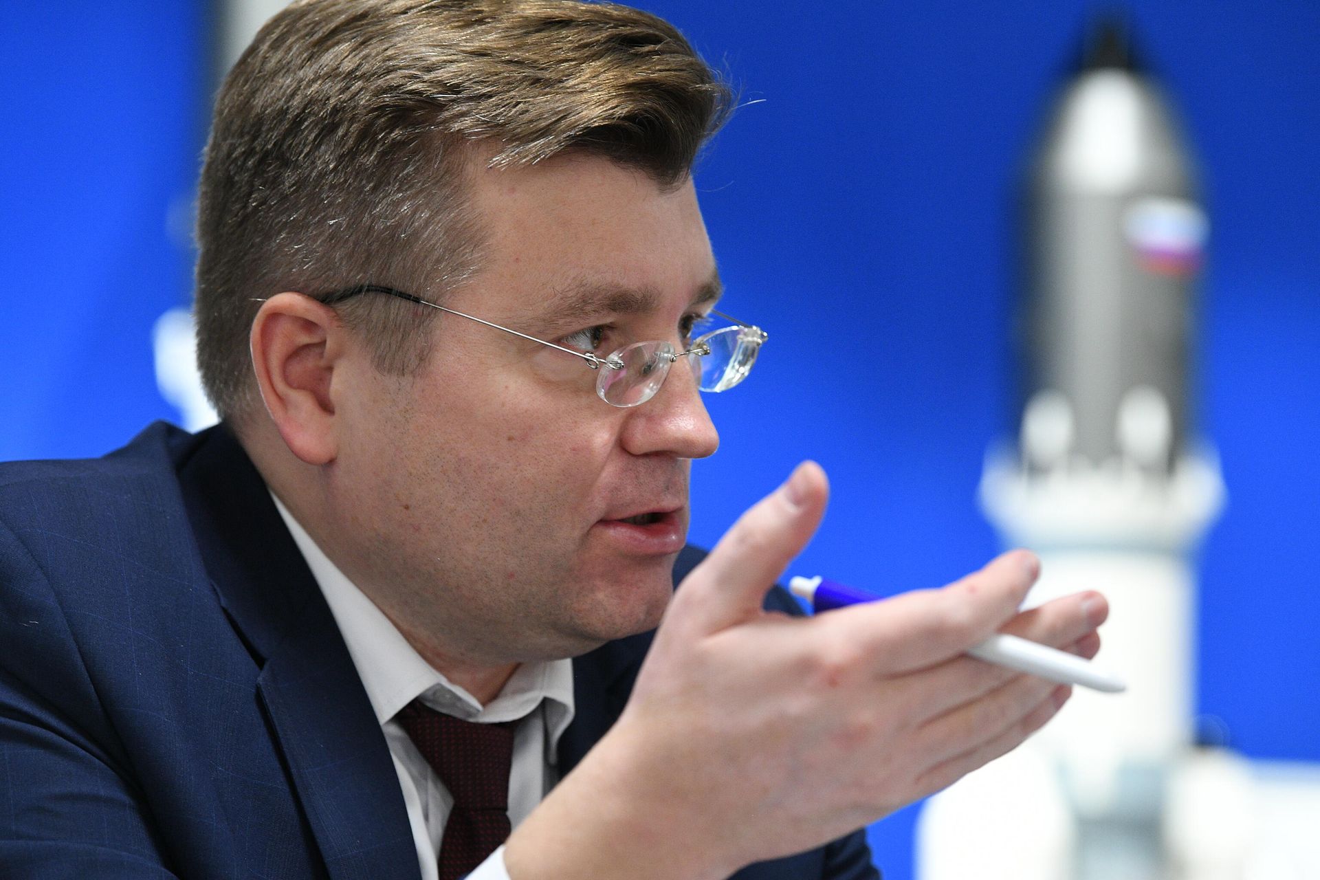 Генеральный конструктор КБ Салют Сергей Кузнецов во время интервью Генеральный конструктор КБ Салют Сергей Кузнецов во время интервью - РИА Новости, 1920, 17.02.2021