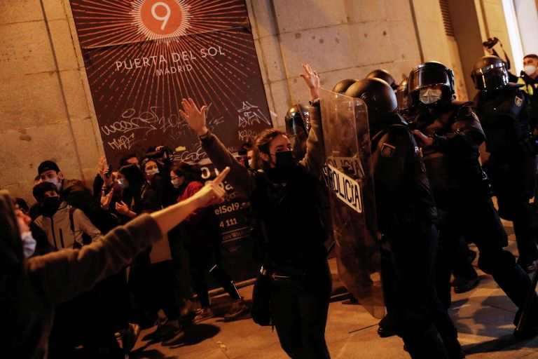 Акция протеста в поддержку рэпера Пабло Аселя в Мадриде Акция протеста в поддержку рэпера Пабло Аселя в Мадриде