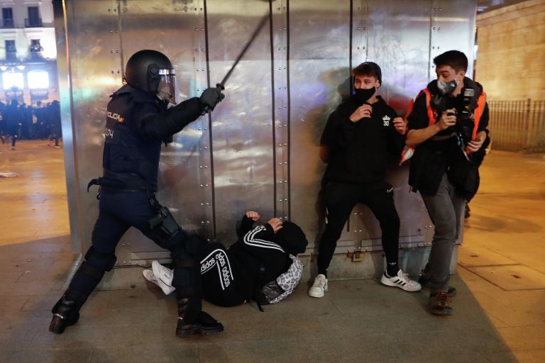 Акция протеста в поддержку рэпера Пабло Аселя в Мадриде Акция протеста в поддержку рэпера Пабло Аселя в Мадриде