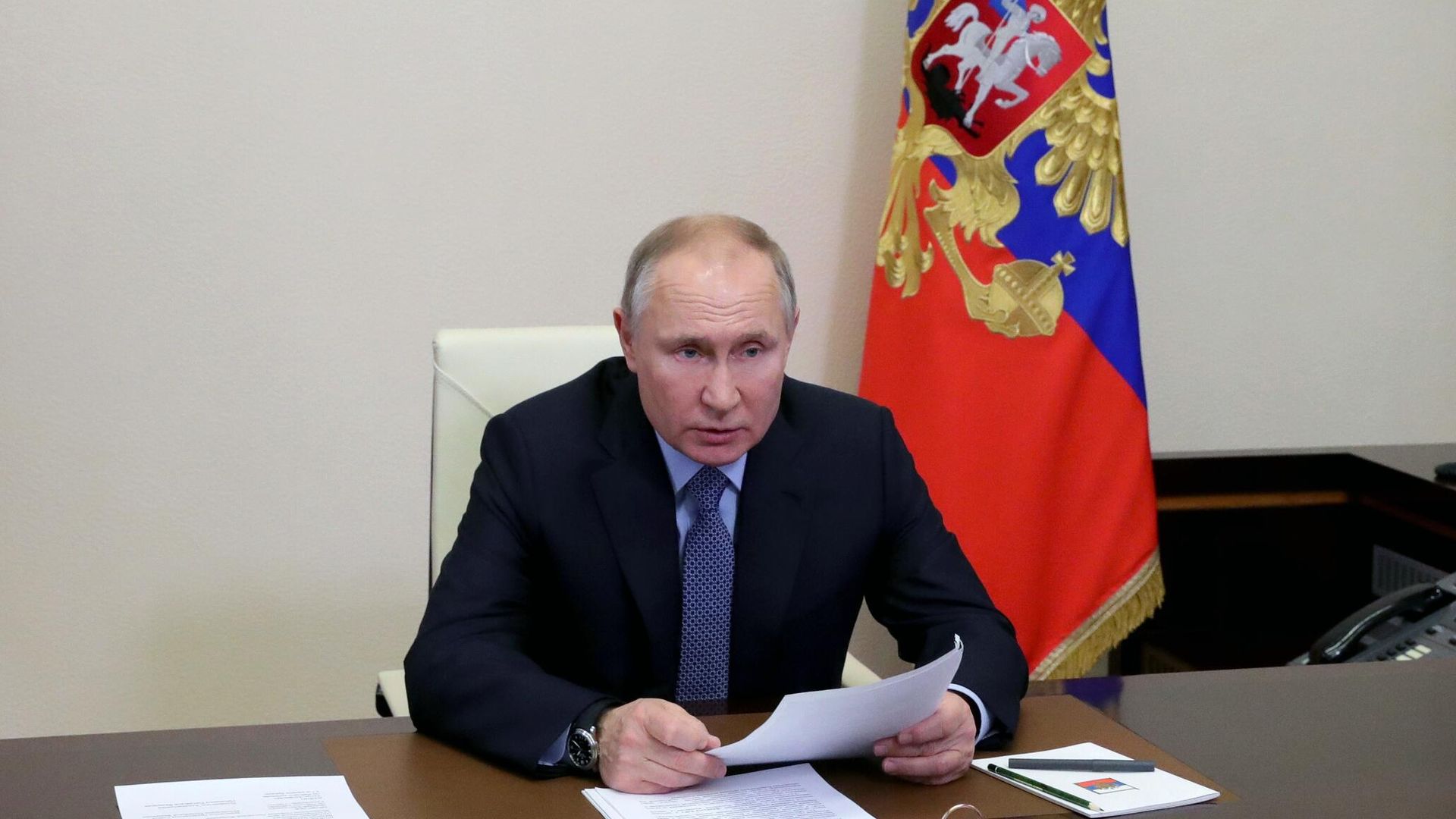 Президент РФ Владимир Путин проводит оперативное совещание с постоянными членами Совета безопасности РФ - РИА Новости, 1920, 27.09.2022