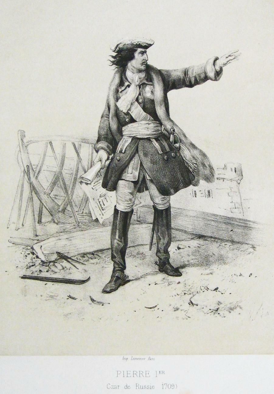 Пётр I в 1709 году. Рисунок середины XIX века Пётр I в 1709 году. Рисунок середины XIX века - РИА Новости, 1920, 19.02.2021