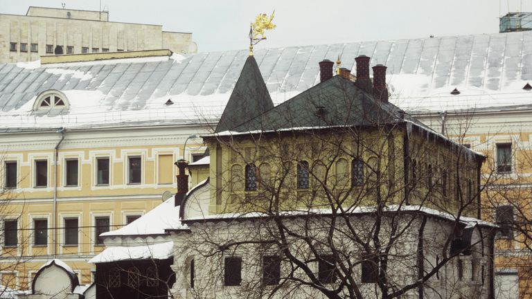 Палаты бояр Романовых (XIX век) на улице Варварка в Москве