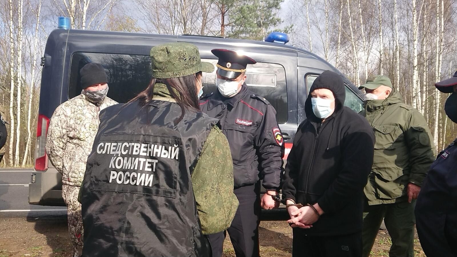 Александр Осипов на следственном эксперименте Александр Осипов на следственном эксперименте - РИА Новости, 1920, 20.02.2021