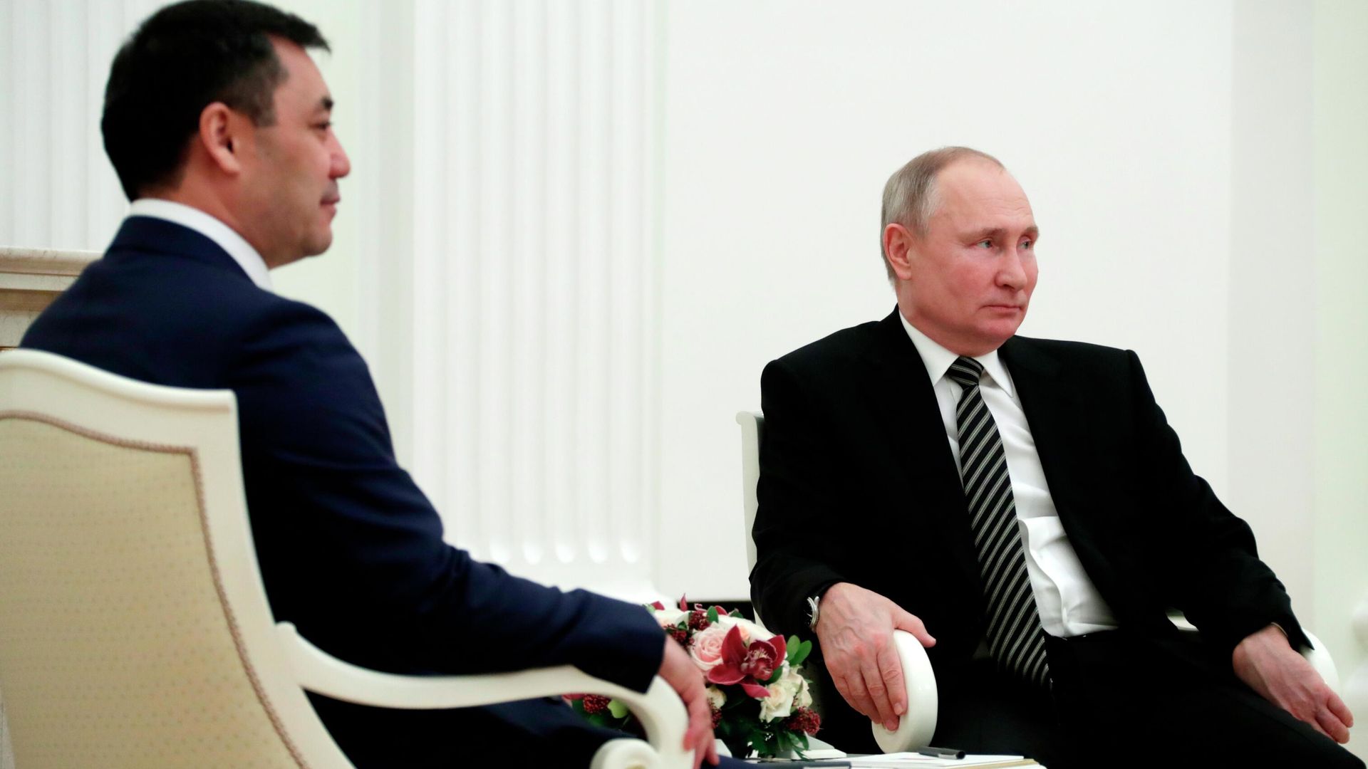 Президент РФ Владимир Путин и президент Киргизской Республики Садыр Жапаров Президент РФ Владимир Путин и президент Киргизской Республики Садыр Жапаров - РИА Новости, 1920, 08.05.2023