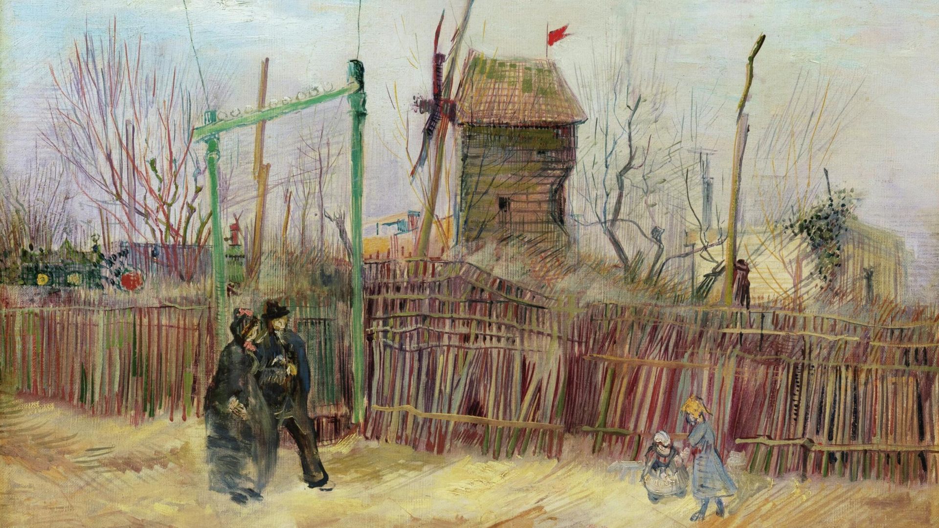 Картина Уличная сцена в Монмартре художника Ван Гога Картина Уличная сцена в Монмартре художника Ван Гога - РИА Новости, 1920, 25.02.2021