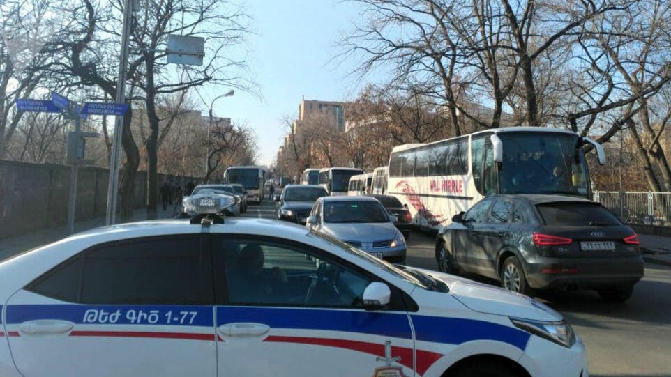 Полицейский автомобиль на улице Еревана Полицейский автомобиль на улице Еревана - РИА Новости, 1920, 01.02.2025