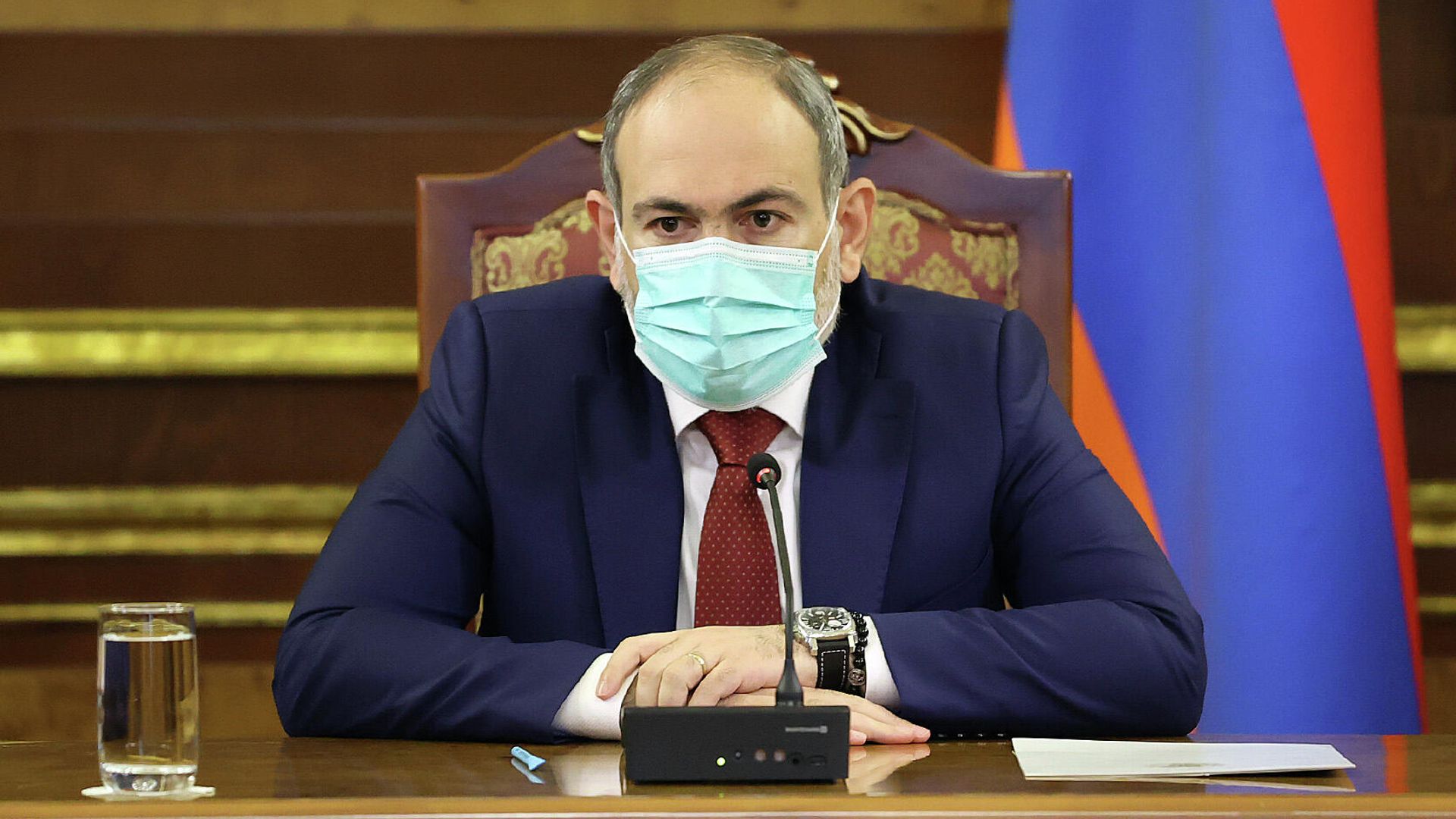 Никол Пашинян на заседании совбеза Армении по вопросам внутренней и внешней безопасности - РИА Новости, 1920, 17.11.2021