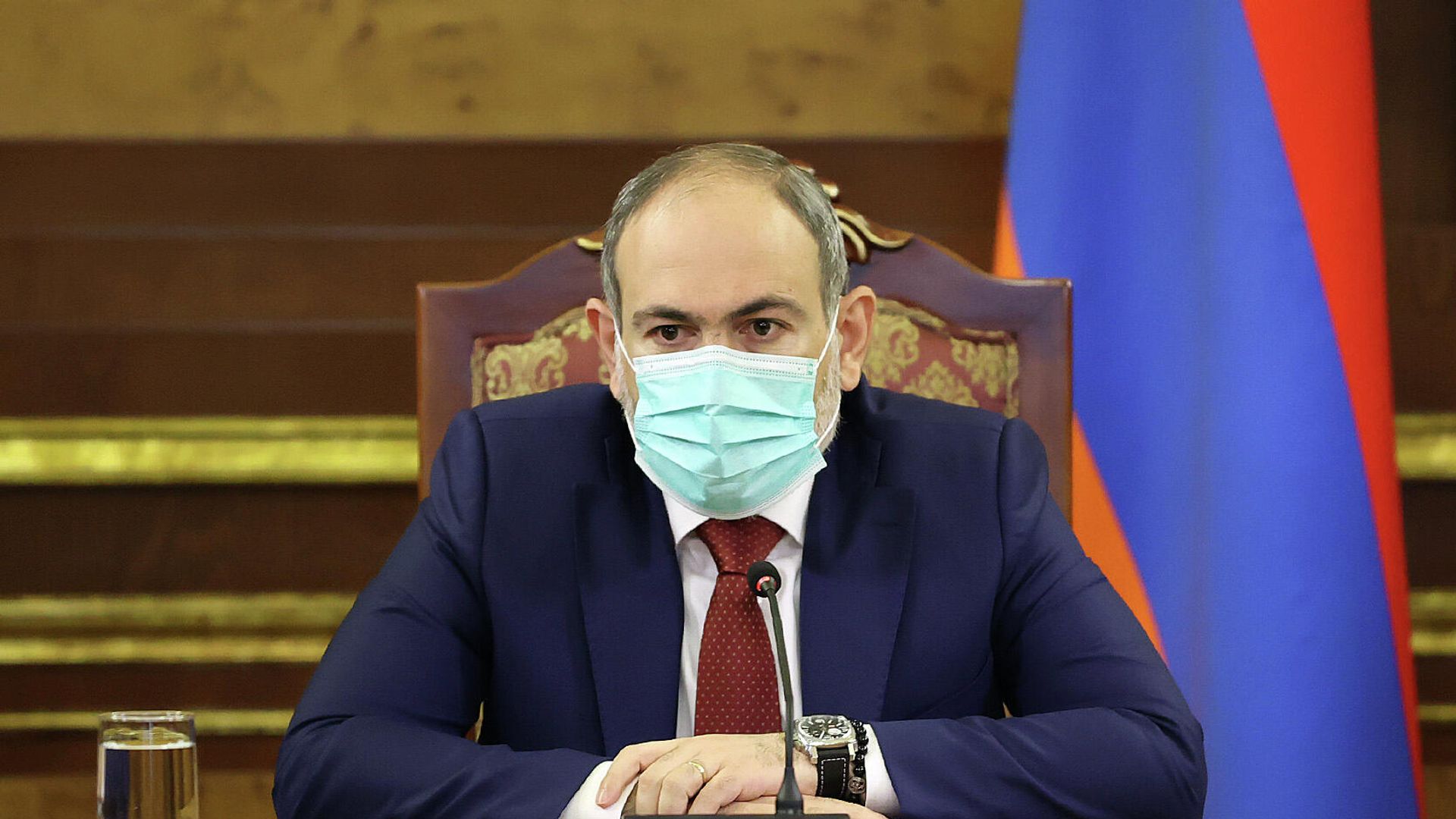 Никол Пашинян на заседании совбеза Армении по вопросам внутренней и внешней безопасности Никол Пашинян на заседании совбеза Армении по вопросам внутренней и внешней безопасности - РИА Новости, 1920, 20.03.2021