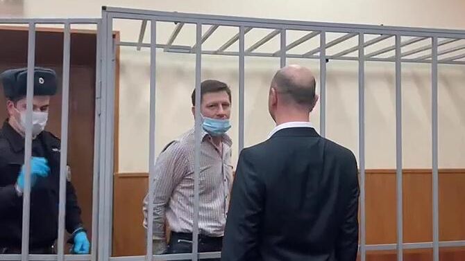 Бывший губернатор Хабаровского края Сергей Фургал, обвиняемый в организации убийств, в зале заседаний Басманного суда города Москвы - РИА Новости, 1920, 03.03.2021
