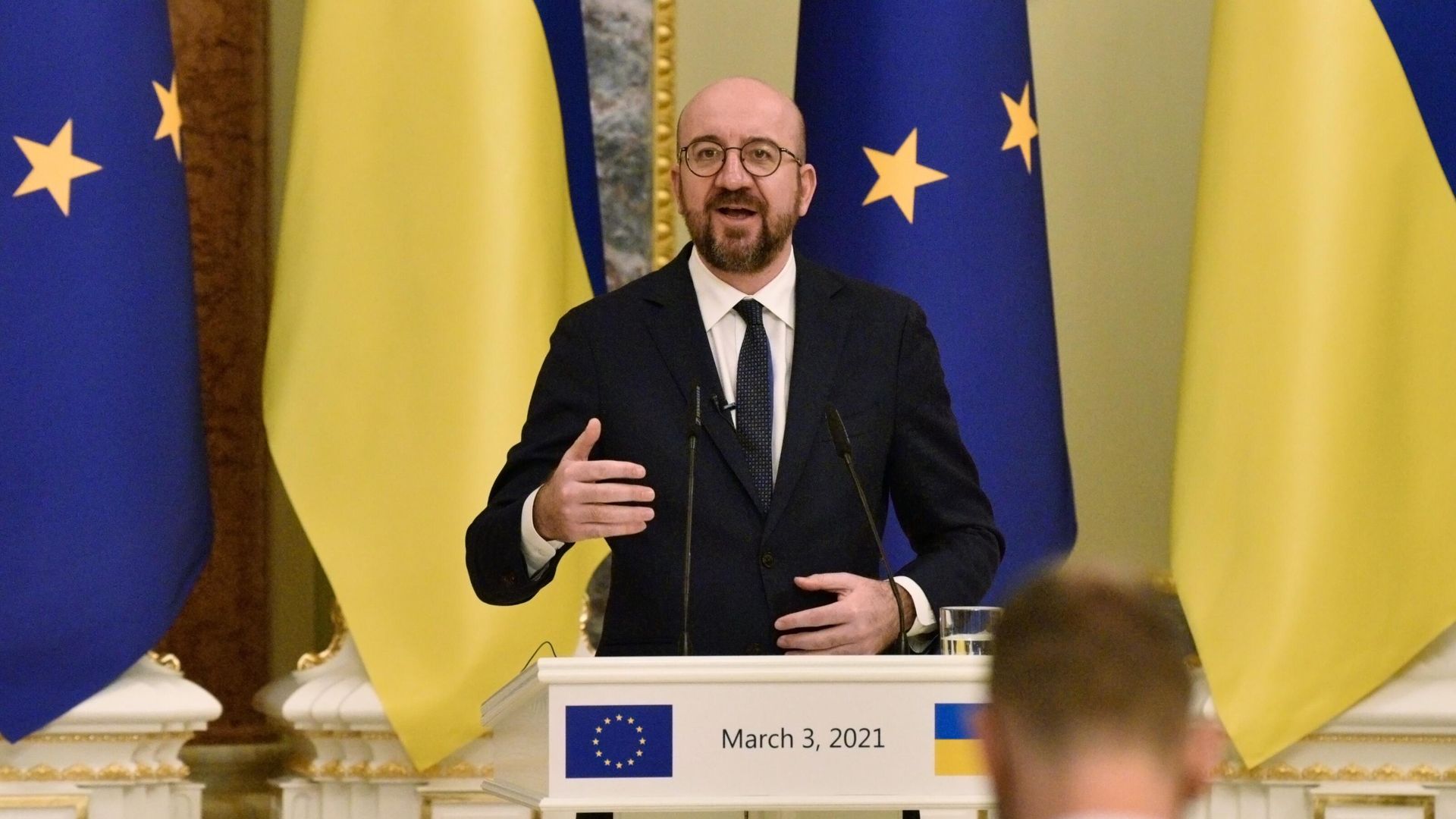 Президент Европейского союза Шарль Мишель в Киеве Президент Европейского союза Шарль Мишель в Киеве - РИА Новости, 1920, 04.03.2021