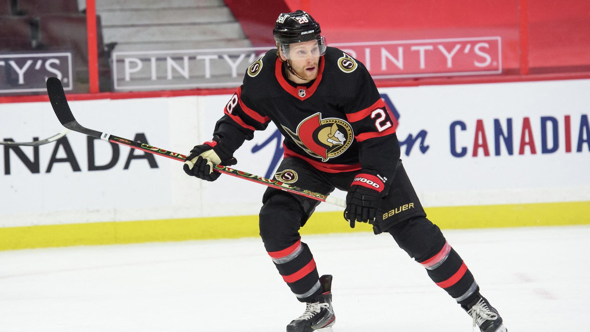 OTTAWA, ON - JANUARY 15: Connor Brown #28 of the Ottawa Senators skates against the Toronto Maple Leafs at Canadian Tire Centre on January 15, 2021 in Ottawa, Ontario, Canada. Matt Zambonin/Freestyle Photography/Getty Images/AFP (Photo by Matt Zambonin/Freestyle Photo / GETTY IMAGES NORTH AMERICA / Getty Images via AFP) OTTAWA, ON - JANUARY 15: Connor Brown #28 of the Ottawa Senators skates against the Toronto Maple Leafs at Canadian Tire Centre on January 15, 2021 in Ottawa, Ontario, Canada. Matt Zambonin/Freestyle Photography/Getty Images/AFP (Photo by Matt Zambonin/Freestyle Photo / GETTY IMAGES NORTH AMERICA / Getty Images via AFP) - РИА Новости, 1920, 08.03.2021