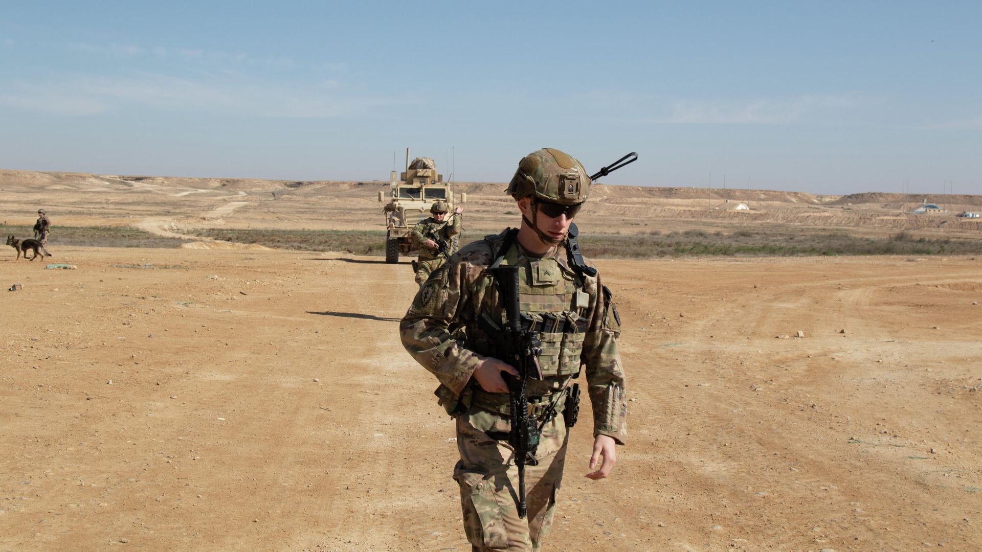 Американские военные на авиабазе Айн-эль-Асад в провинции Анбар, Ирак  - РИА Новости, 1920, 20.03.2022
